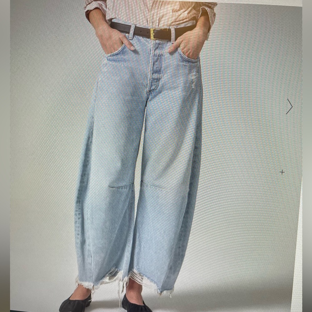Citizens Of Humanity Light Wash Wide Leg Jeans